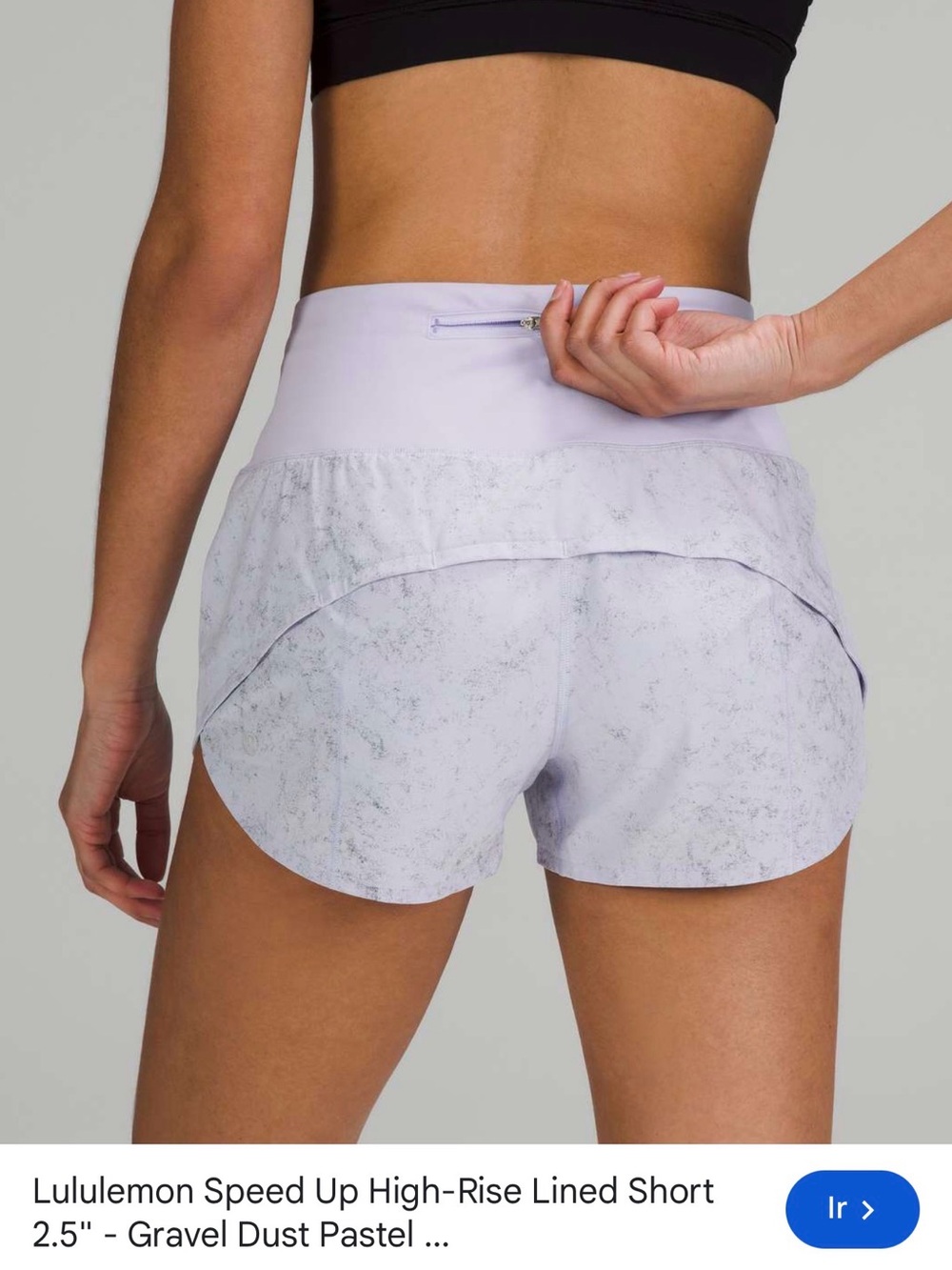 lululemon athletica Speed Up High-Rise Lined Shorts — Gravel Dust Pastel